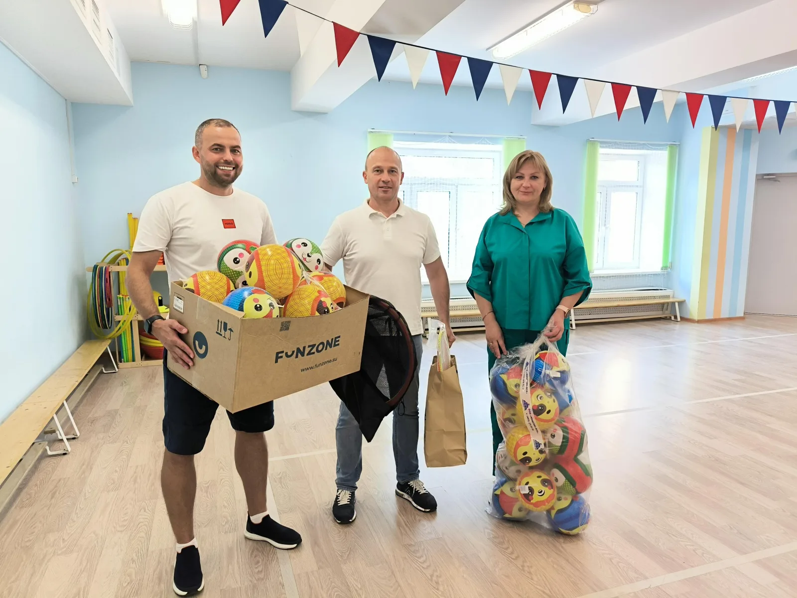 Новый спортинвентарь получили воспитанники детского сада в поселке Калинина Люберец