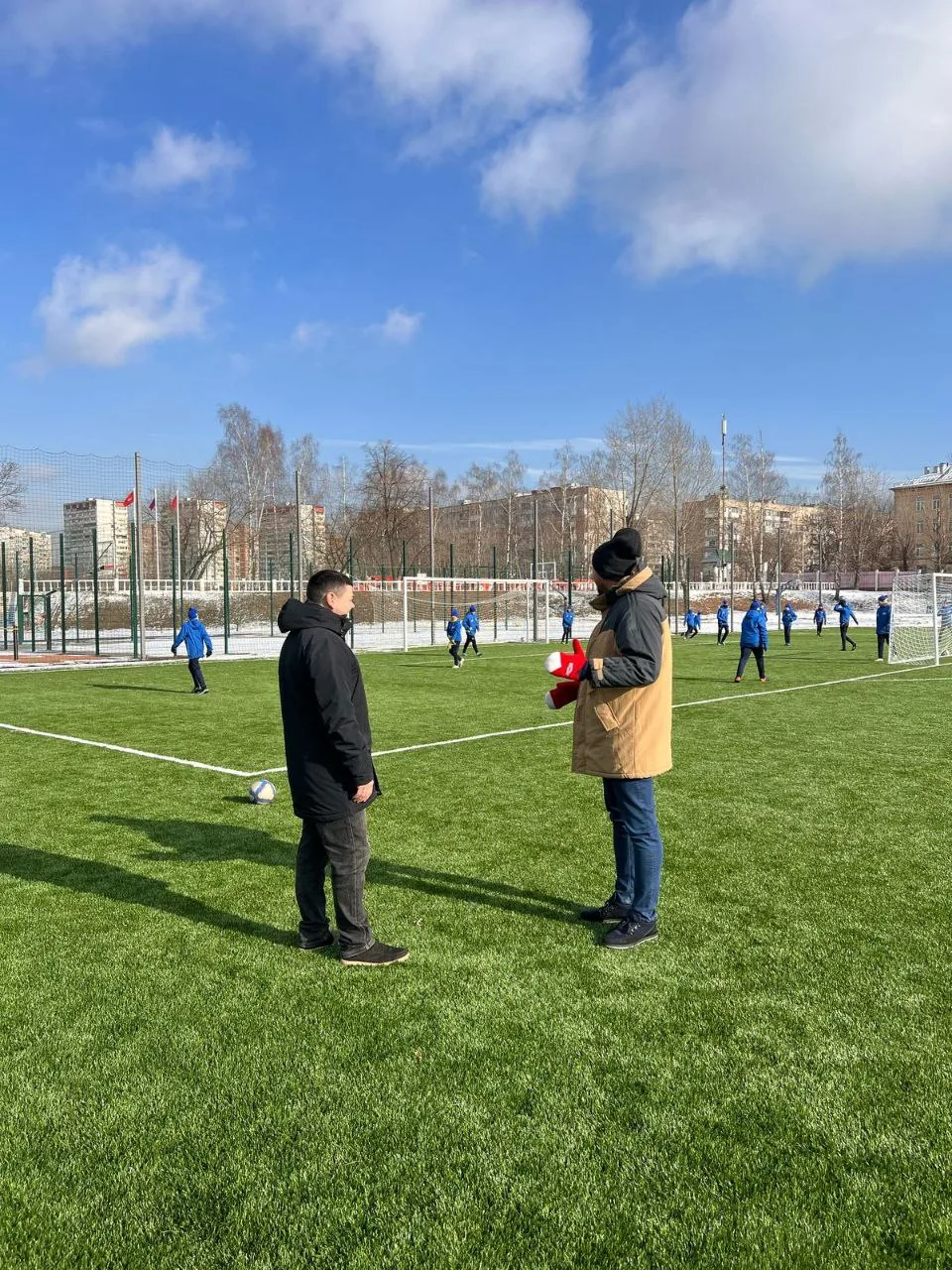 Член правления Федерации футбола городского округа Люберцы посетил тренировку воспитанников спортшколы «Орбита»