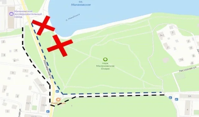 В парке поселка Люберец перекроют мостик через речку до 1 апреля