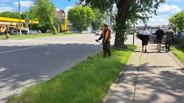 В Люберцах за неделю окосили более 111 тысяч квадратных метров придорожной полосы