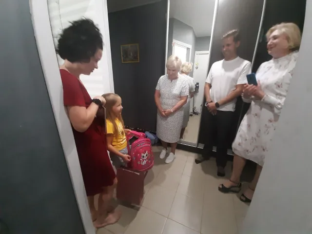 Лидия Антонова передала школьные принадлежности будущей первокласснице из Люберец