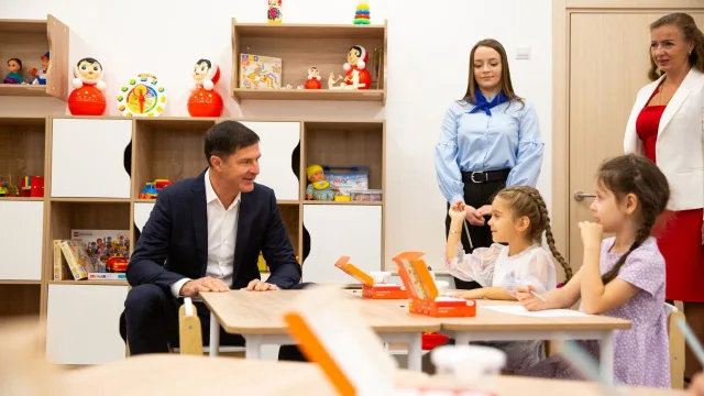 Владимир Волков принял участие в открытии нового детского сада на 300 мест в Люберцах