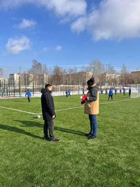 Член правления Федерации футбола городского округа Люберцы посетил тренировку воспитанников спортшколы «Орбита»