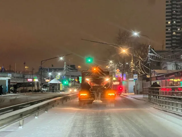 Более 400 км автодорог расчистили от снега на минувшей неделе в Люберцах