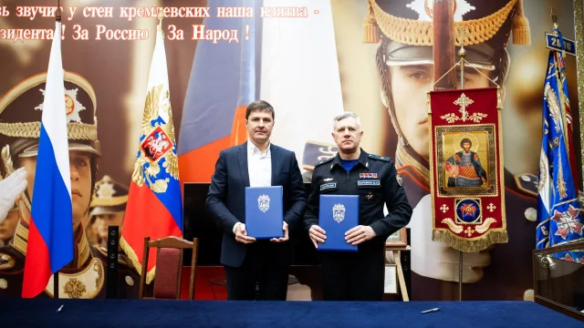 Глава Люберец Владимир Волков подписал соглашение о совместной деятельности с Президентским полком