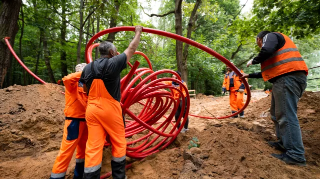 К прокладке линий для наружного освещения приступили в Томилинском лесопарке Люберец