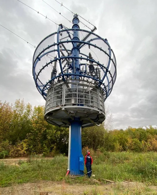 Унифицированный переходный пункт Россетей смонтировали на Новорозянском шоссе в Люберцах