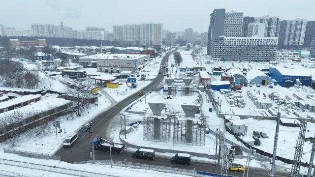 Почти 15% составляет строительная готовность путепровода над железной дорогой в Люберцах